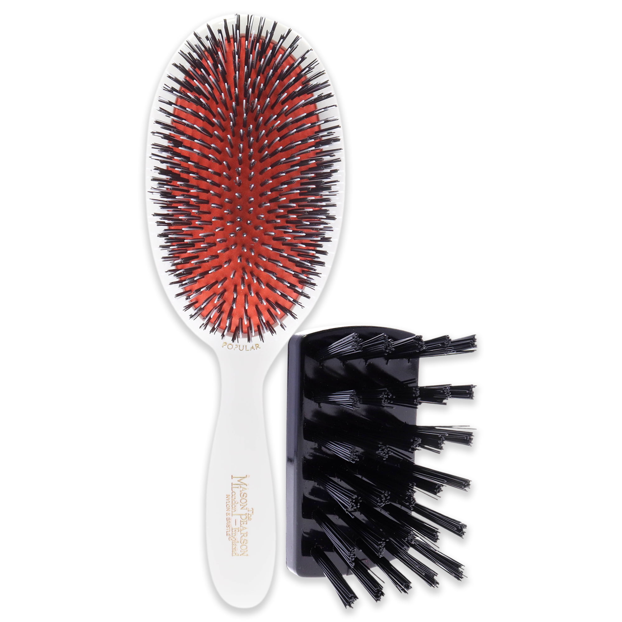Mason Pearson BN1 - Pc Ivory, and Hair Cleaning Brush Brush Nylon Bristle Brush Popular and 2 Large