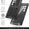 thumbnail image 2 of TECH CIRCLE for Samsung Galaxy S25 Metal TPU Case with Kickstand & Built-in Camera & Screen Protector, Aluminum Metal Glass Shockproof Waterproof Military Heavy Duty Sturdy Cover,Black, 2 of 9