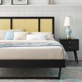 thumbnail image 5 of Platform Bed Frame, Full Size, Wood, Black, Modern Contemporary Urban Design, Bedroom Master Guest Suite, 5 of 9