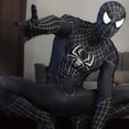 thumbnail image 2 of Disfraz de Spiderman de Tobey Maguire, color negro y rojo, disfraz de Spiderman de Raimi, traje de superhéroe Zentai, disfraces de Halloween para adultos, 2 of 5