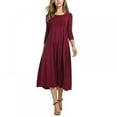 thumbnail image 1 of Robe Mi-Longue Mi-Longue Manches 3/4 pour Femme, 1 of 5