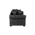 thumbnail image 4 of Traditional Living Room Sofa, Linen Upholstered, Dark Gray, 4 of 6
