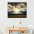 thumbnail image 2 of Nawypu KLVOS Yellowstone National Park Canvas Wall Art Sunrise Moment Famous American Landscape Artwork Large Motivational Living Room Home Wall Decoration Framed and Ready to Hang 20x16 inch, 2 of 4