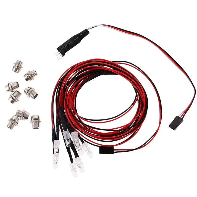 2 luces LED Yotijar rojas 4 amarillas con Panel de circuito para Coche RC