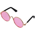 thumbnail image 2 of Lunettes de Soleil pour Chien Chat, Lunettes de Soleil Rondes en Métal Rétro Classique Prince Princess, Accessoires Photo Jouets, Lunettes de Cosplay pour Petit Chien Chat Enseignant Enterrement de Vie de Jeune Fille (Rose), 2 of 5
