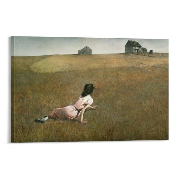 Andrew Wyeth Print Painting Christina's World Wall Art Picture Painting Poster Canvas Print Posters Artworks Bedroom Living Room Decor 12x18inch(30x45cm)