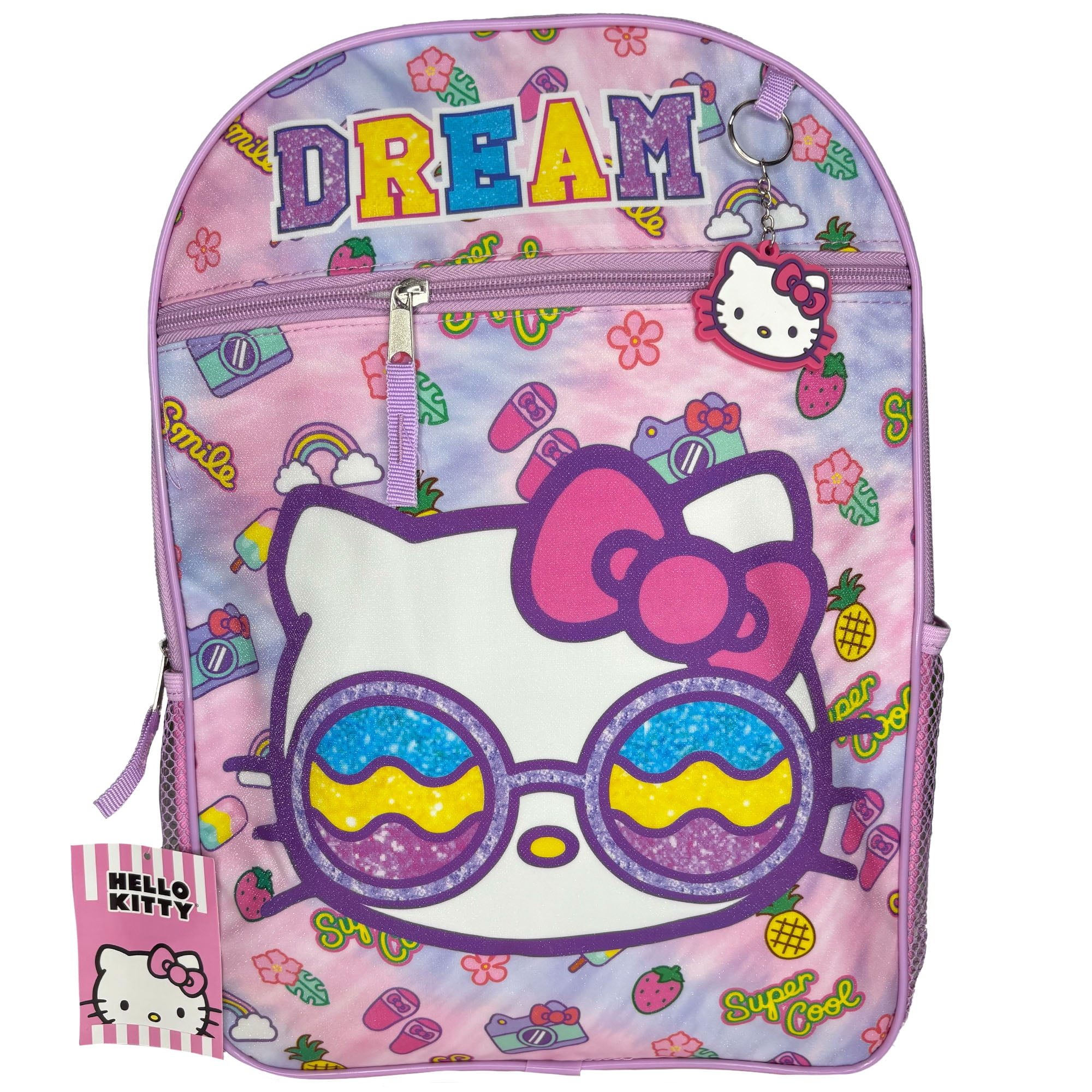 Hello Kitty 16" 4pc Set with Lunch Kit, Key Chain & Carabiner