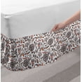 thumbnail image 2 of Floral Bed Skirt, Colorful Birds Leaves Tulips Motif Illustration on Plain Backdrop, Elastic Bedskirt Dust Ruffle Wrap Around for Bedding Decor, 4 Sizes, White Multicolor, by Ambesonne, 2 of 2