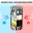 thumbnail image 2 of 20oz Coffee Tumblers Pioneer Flower Floral Print Pattern Stainless Steel Vacuum Insulated Travel Tumbler Coffee Cups Mug with Lid and Straw with Cleaning Brush for Cold & Hot Drinks, 2 of 5