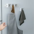 thumbnail image 4 of Inteprter Ganchos autoadhesivos para paños de cocina, prácticos y prácticos, color gris, sin necesidad de taladrar, fáciles de instalar Almacenamiento y organización del hogar Gris, 4 of 6