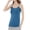 Blue, variant on Women's Sleeveless Tank Tops Summer Casual Basic Round Neck Spaghetti Strap Slim Fit Solid Workout Blouse, Beige L