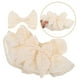 thumbnail image 3 of Vestido de peluche para muñecas, falda de peluche con ribete dorado y lazo para fiestas de cumpleaños, día del niño y reuniones familiares, 3 of 7