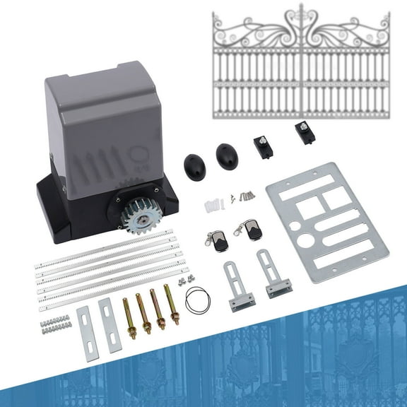 750W Automatic Sliding Gate Opener 1800kg Automatic Sliding Gate Opener Motor Remotes Control Gate Opener 3968lbs