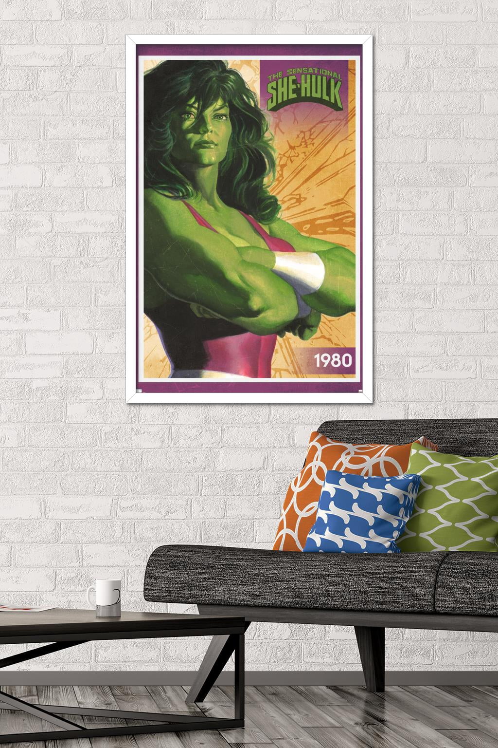 Marvel Comics - She Hulk Card Wall Poster, 22.375" x 34", Framed