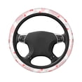 thumbnail image 4 of YFYANG Universal Elastic Pink Heart Texture Car Steering Wheel Cover, Non-Slip Sweat Absorbent, 4 of 8