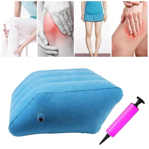 Falleo Clearance Inflatable Foot Rest Pillow Leg Knee Support Cushion Wedge Pillow for Office Home Travel Use