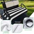 thumbnail image 5 of Golf Cart Seat Covers for 2 Seater,Black Striped Microfiber Cart Seat Towel Blanket,Modern Simple Monochrome Geometric White Absorbent Breathable NonSlip Bench Seats Protector for Golf Course 51"x31", 5 of 9