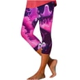 thumbnail image 2 of Yeaiivve Womens Funny Cute Printed Tights Stretch High Waist Workout Leggings Halloween Ghost Graphic Skinny Pants Holiday Family Party Costumes XL, 2 of 8