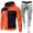 Orange&1080, variant on CONFREE Mens Tracksuit 2 Peice Sets Casual Men's Jogging Sweatsuit Set Patchwork Color Pullover Hoodies Pants Athletic Sweat Suit for Men