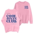 thumbnail image 5 of Pink Hoodies for Women Cool Aunts Club Sweatshirt: Aunt Crewneck Sweatshirt Auntie Letter Print Long Sleeve Pullover Top Fall Trendy Outfits, 5 of 5