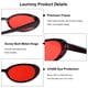 thumbnail image 5 of Gafas de Sol Laurinny Ovaladas con Lentes Rojas para Mujeres y Hombres, Montura Negra, 5 of 8
