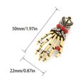 thumbnail image 4 of Vintage Style Skeleton Skull Palm Shape Alloy Brooch Punk Style Gothic Brooch Pin Halloween Decoration, 4 of 4