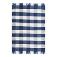 thumbnail image 2 of Unique Loom Eco Plaid Indoor Outdoor Washable Collection Area Rug - Balmoral (4' 1" x 6' 1" Rectangle Navy Blue/Ivory), 2 of 11