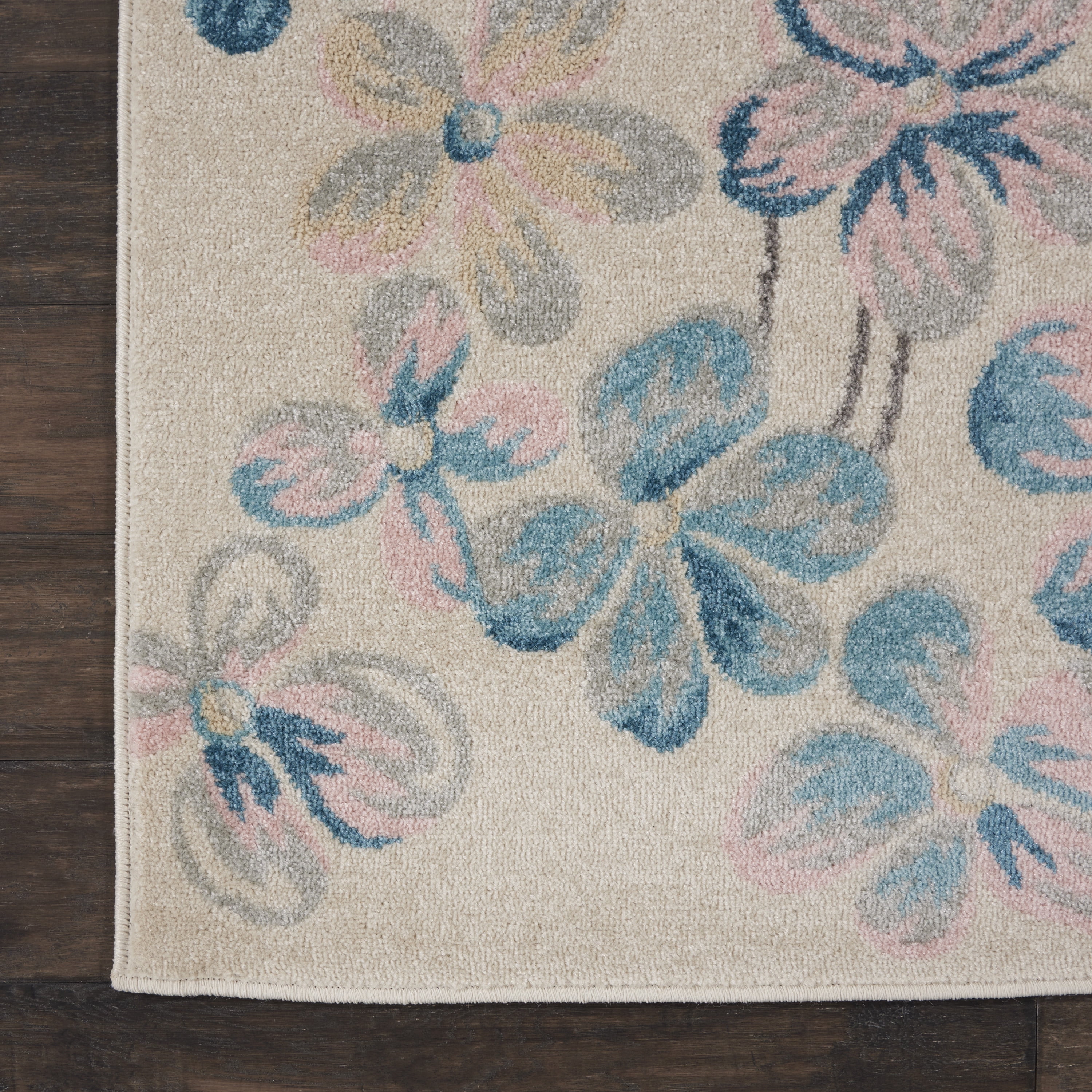Desert Fields Contemporary Floral Ivory 8'10" x 11'10" Area Rug, (9' x 12')