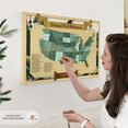 thumbnail image 5 of Elephant Stock National Parks Push Pin Hobby Map Ii Wall Art - Map Canvas Art - 30" x 20", 5 of 8