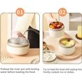 thumbnail image 4 of Portable Insulated Lunch Container Set, 4 Tier Separate Stackable Stainless Steel Lunch Container with Insulated Hot Food Bag, for Work, Camping, Picnics (White,3Set), 4 of 8
