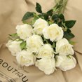thumbnail image 1 of Artificial Rose Flannel Artificial Flowers Real-like Wedding Home Decor, 1 of 8