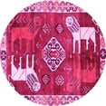 thumbnail image 1 of Ahgly Company Indoor Round Animal Pink Traditional Area Rugs, 8' Round, 1 of 4