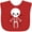 Red, variant on Inktastic Happy Halloween Spooky Skeleton and Stars Boys or Girls Baby Bib