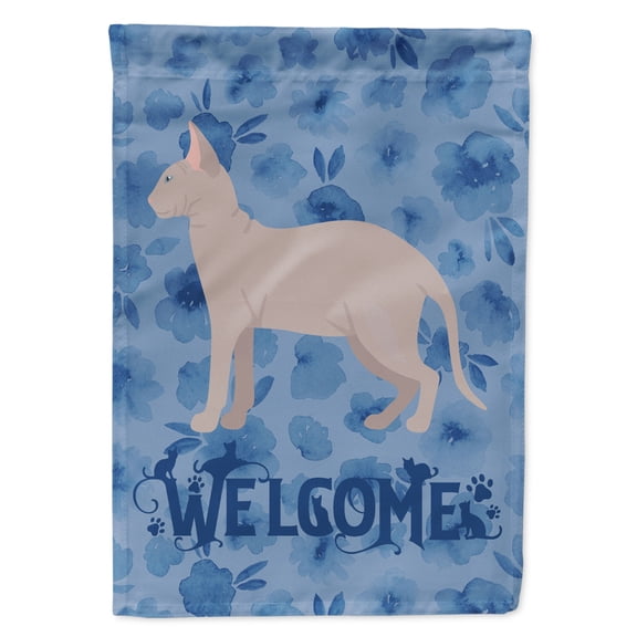 Don Sphynx Cat Welcome Flag Canvas House Size