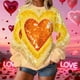 thumbnail image 1 of Uootdi Valentine's Day Sweatshirt for Women Crew Neck Love Heart Printed Graphic Sweatshirts Casual Holiday Long Sleeve Graphic Tee Tops Gift, 1 of 9