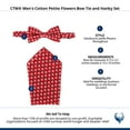 thumbnail image 6 of CTM  Cotton Petite Flowers Bow Tie and Hanky Set (Men), 6 of 6