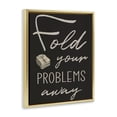 thumbnail image 4 of Fold Your Problems Away Gold Framed Floater Canvas Wall Art, design by Marcus Prime, 4 of 10