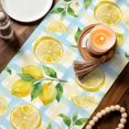 thumbnail image 3 of Watercolor Lemons Table Runner 72 Inches, Summer Blue Yellow Buffalo Plaid Bed Runner Dresser Scarves Tabletop for Indoor Outdoor Parties/Ceremony/Banquet, 16" x 72", 3 of 9