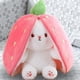 thumbnail image 1 of Juguete de peluche de conejo con cremallera, colección de dibujos animados encantadores de orejas largas, almohadas suaves para dormir, juguete de 25cm rosa Hugo muñeco de conejo, 1 of 10