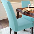 thumbnail image 4 of REGALWOVEN Spandex Stretch Dining Room Chair Cover Solid Chair Protector, Medium Teal, 4 of 7
