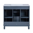 thumbnail image 2 of 36" Bathroom Vanity with Top Sink - Modern Blue Bathroom Storage Cabinet, 2 Soft-Close Doors & 2 Drawers, Single Sink Vanity for Bathroom, 2 of 9