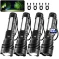 thumbnail image 1 of Paquete de 4 linternas Huccbs 9900FL de altos lúmenes recargables, 1 of 7