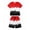 00-Red385, variant on Summer Boys Outfits Color Block Short Sleeve T-Shirt Shorts Set, 2-Piece, Sizes 2-14