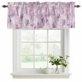 thumbnail image 2 of Pink Abstract Valances for Windows, Decorative Rod Pocket Window Valance Curtains, Modern Oil Painted Art Contemporary Short Curtain Drapes for Kitchen/Bathroom/Living Room, 2 Panels, 42" W x 12" L, 2 of 8