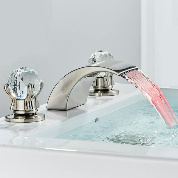 Senlesen Brass Brushed Nickel Bathroom Sink Faucet