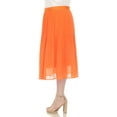 thumbnail image 2 of White Mark Women's Chiffon Pleated Midi Skirt, 2 of 6