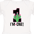 thumbnail image 4 of Inktastic 1st Birthday Cactus Cute Girls 1 Year Old Girls Long Sleeve Baby Bodysuit, 4 of 5