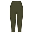 thumbnail image 4 of IUYRTFE Women's Cropped Capri Joggers Elastic Drawstring Waist Summer Sport Lounge Pants with Side Pockets, 4 of 7