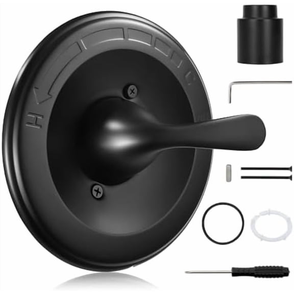 Matte Black Shower Handle T13020-BL for Delta Classic 13/14 Classic Series Single-Function Trim Kit, Fit for Delta R10000 Series Shower Valve(Cartridge Not Included)$$Tools & Hardware Other