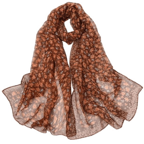 Scarf for Women Fashion Small Floral Printing Long Soft Wrap Scarves Ladies Shawl Scarves Bandanas